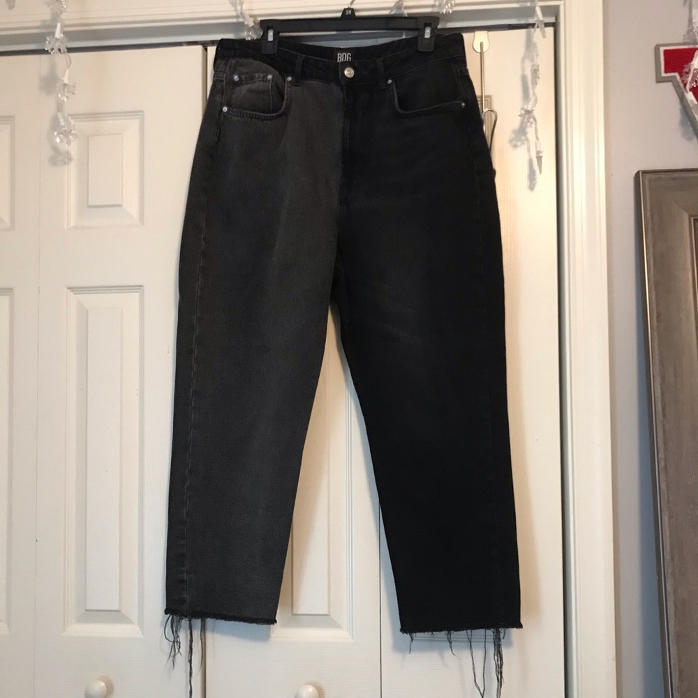 Two Tone Black BDG Mom Jeans